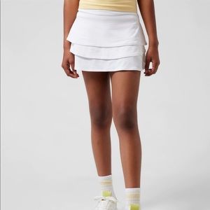 girls 10/12 white tennis skort